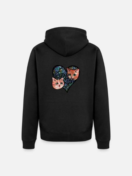 Chatons - Veste à capuche bio Premium Unisexe - noir