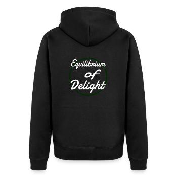 jokes joyous moments finding joy funny sayings - Unisex Premium Organic Zip Hoodie - black - Back - Nico (187cm)