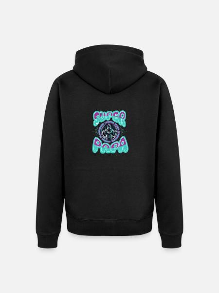 SUPER PAPA - Veste à capuche bio Premium Unisexe - noir
