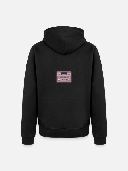 Retro Bytes - Comp - Unisex Premium Organic Zip Hoodie - black