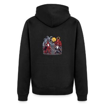 Impasse mythique des pixels - Veste à capuche bio Premium Unisexe - noir - Dos - Nico (187cm)