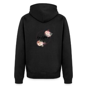 La mariée floral-idée cadeau Evjf - Veste à capuche bio Premium Unisexe - noir - Dos - Nico (187cm)