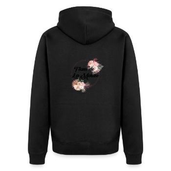 Team of The Floral Bride - Bachelorette Party Gift Idea - Unisex Premium Organic Zip Hoodie - black - Back - Nico (187cm)