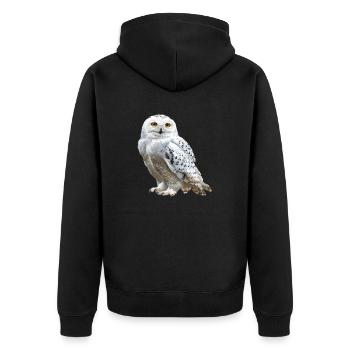 Harfang des neiges - Veste à capuche bio Premium Unisexe - noir - Dos - Nico (187cm)