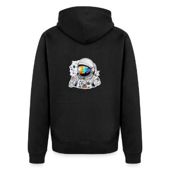 Aquarelle d’astronaute Aquarelle - Veste à capuche bio Premium Unisexe - noir - Dos - Nico (187cm)