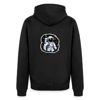 Aquarelle d’astronaute Aquarelle - Veste à capuche bio Premium Unisexe - noir - Dos - Nico (187cm)