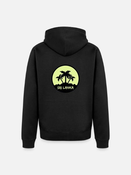 Sri Lanka - Unisex Premium Organic Zip Hoodie - black