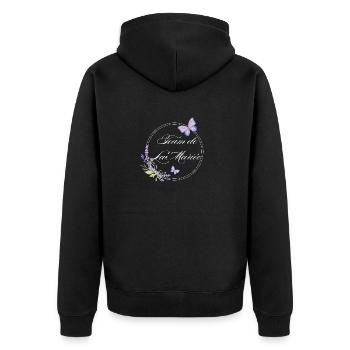 Team de La mariée papillon-idée cadeau Evjf - Veste à capuche bio Premium Unisexe - noir - Dos - Nico (187cm)