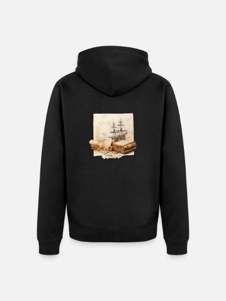 Search for hidden treasures - Unisex Premium Organic Zip Hoodie - black