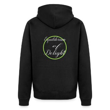 present idea maintaining balance life balance - Unisex Premium Organic Zip Hoodie - black - Back - Nico (187cm)