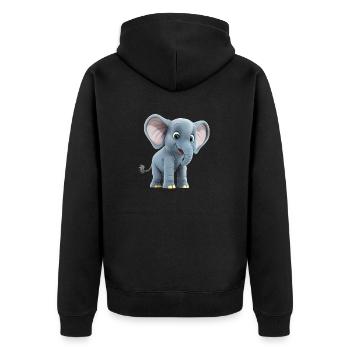 Avoir la peau épaisse comme un éléphant protège - Veste à capuche bio Premium Unisexe - noir - Dos - Nico (187cm)