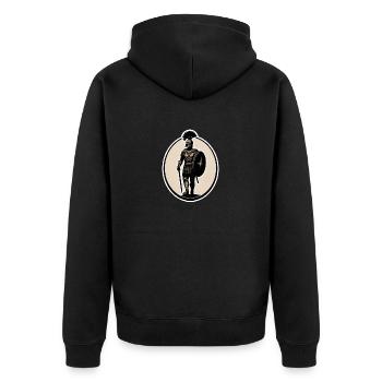 Römischer Centurio-Offizier - Unisex Premium Bio Zip Hoodie - Schwarz - Hinten - Nico (187cm)