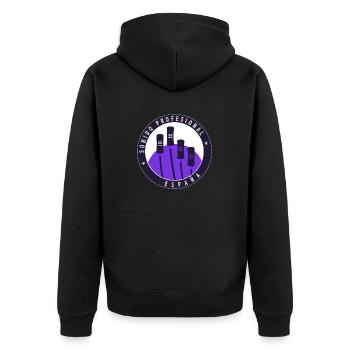 Logo sur fond blanc. - Veste à capuche bio Premium Unisexe - noir - Dos - Nico (187cm)