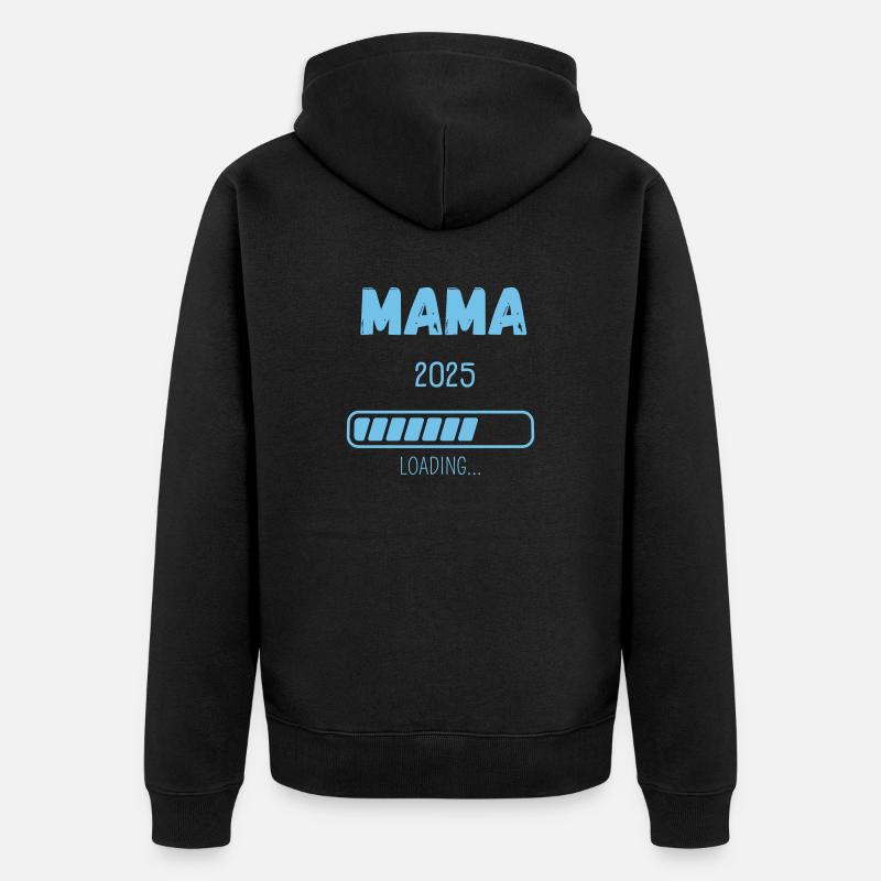 MAMA 2025 LOADING... - Unisex Premium Bio Zip Hoodie - Schwarz