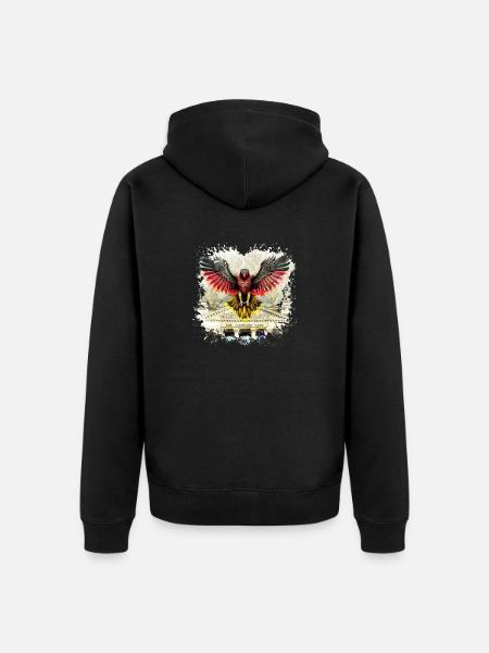 German eagle - Unisex Premium Organic Zip Hoodie - black