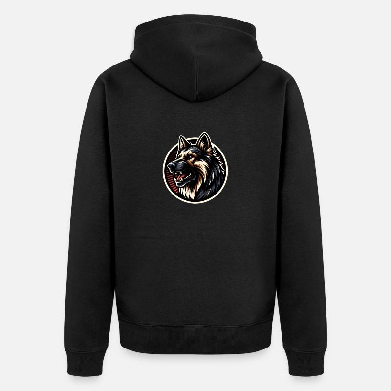 Berger allemand Cool Logo - Veste à capuche bio Premium Unisexe - noir