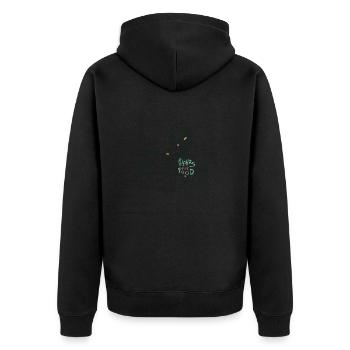 Amis pas de nourriture Veau pour les végétaliens - Veste à capuche bio Premium Unisexe - noir - Dos - Nico (187cm)