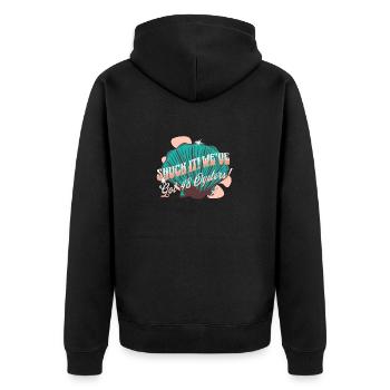 Shellfish Oyster Pearl Seafood Scallop Lover Food - Unisex Premium Bio Zip Hoodie - Schwarz - Hinten - Nico (187cm)