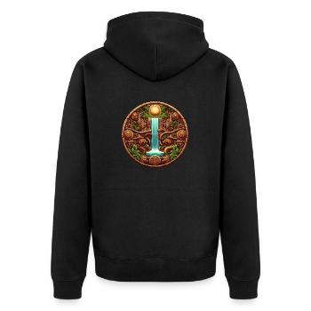 Cascade Maya - Veste à capuche bio Premium Unisexe - noir - Dos - Nico (187cm)