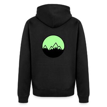 Montagnes - Veste à capuche bio Premium Unisexe - noir - Dos - Nico (187cm)