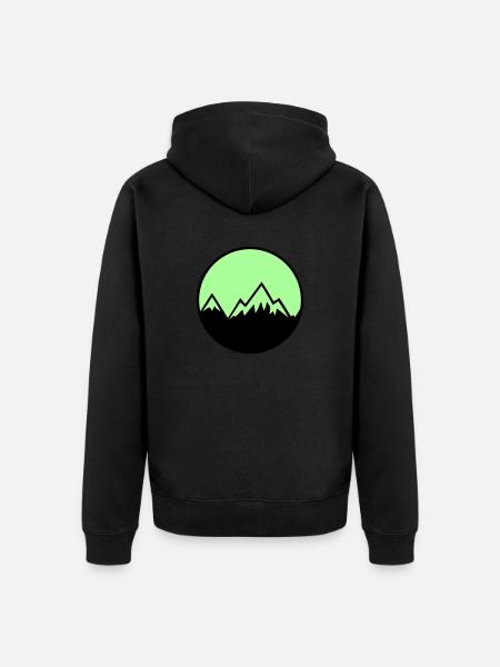 Mountains - Unisex Premium Organic Zip Hoodie - black