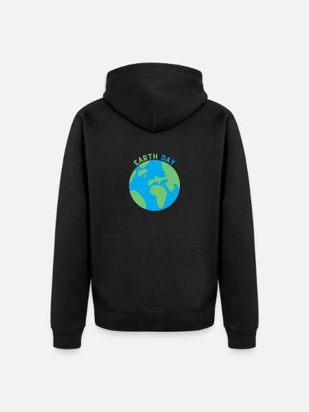 Earth Day - Unisex Premium Bio Zip Hoodie - Schwarz