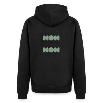 Beste Mom / Mama Design - Unisex Premium Bio Zip Hoodie - Schwarz - Hinten - Nico (187cm)