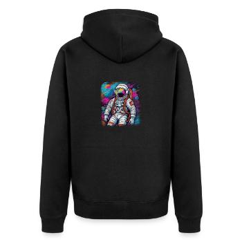 Astronaute - Veste à capuche bio Premium Unisexe - noir - Dos - Nico (187cm)