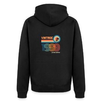 Vintage 1999 limited edition - Veste à capuche bio Premium Unisexe - noir - Dos - Nico (187cm)