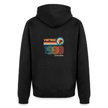 Vintage 1998 limited edition - Veste à capuche bio Premium Unisexe - noir - Dos - Nico (187cm)