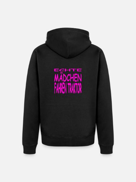 Traktor - Unisex Premium Bio Zip Hoodie - Schwarz