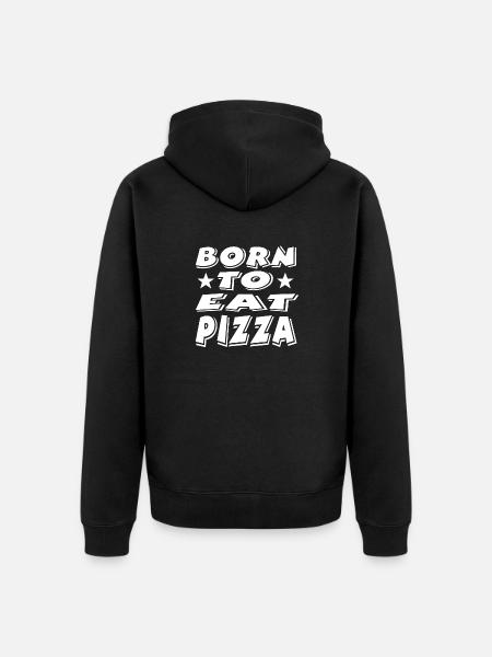Pizza - Unisex Premium Bio Zip Hoodie - Schwarz