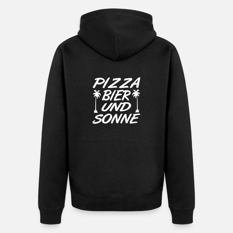 Bier - Unisex Premium Bio Zip Hoodie - Schwarz