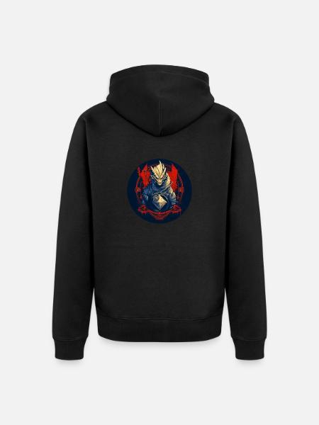 The Role-Playing Game Lizard - Unisex Premium Organic Zip Hoodie - black