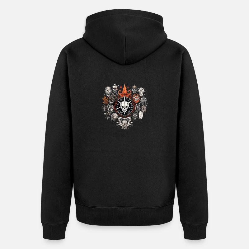 Escapade du crâne - Veste à capuche bio Premium Unisexe - noir