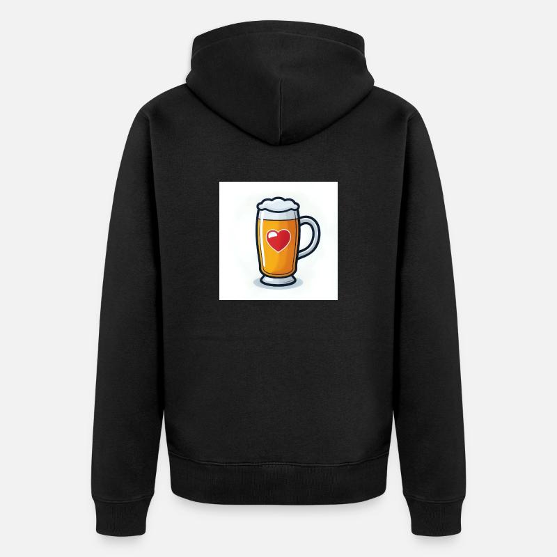 37649422 - Unisex Premium Bio Zip Hoodie - Schwarz