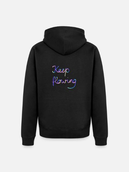 Keep flowing - Unisex Premium Organic Zip Hoodie - black