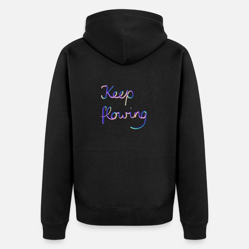 Keep flowing - Unisex Premium Bio Zip Hoodie - Schwarz