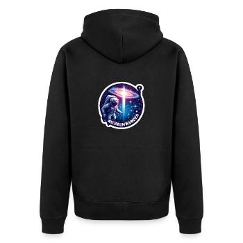 Merveille de l’espace astronaute - Veste à capuche bio Premium Unisexe - noir - Dos - Nico (187cm)