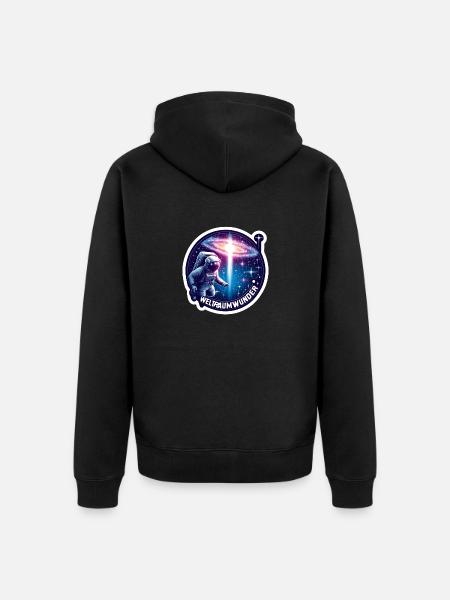 Merveille de l’espace astronaute - Veste à capuche bio Premium Unisexe - noir