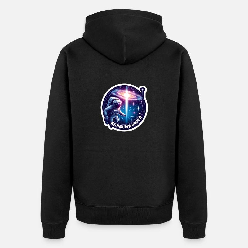 Merveille de l’espace astronaute - Veste à capuche bio Premium Unisexe - noir