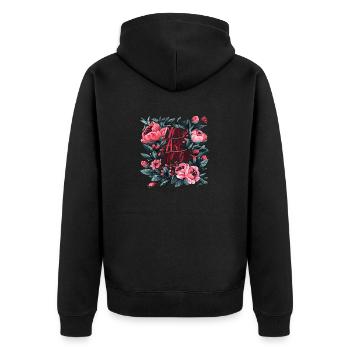 You Are Enough - Self Love - Unisex Premium Organic Zip Hoodie - black - Back - Nico (187cm)
