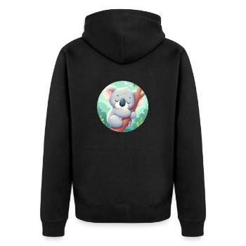 Koala heureux Koala Ours Koala - Veste à capuche bio Premium Unisexe - noir - Dos - Nico (187cm)