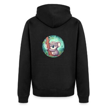 Koala heureux Koala Ours Koala - Veste à capuche bio Premium Unisexe - noir - Dos - Nico (187cm)