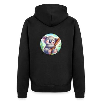 Koala heureux Koala Ours Koala - Veste à capuche bio Premium Unisexe - noir - Dos - Nico (187cm)