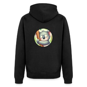 Koala heureux Koala Ours Koala - Veste à capuche bio Premium Unisexe - noir - Dos - Nico (187cm)
