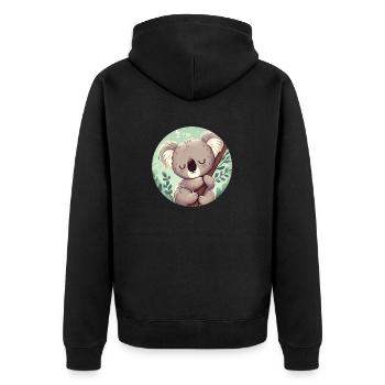 Koala heureux Koala Ours Koala - Veste à capuche bio Premium Unisexe - noir - Dos - Nico (187cm)