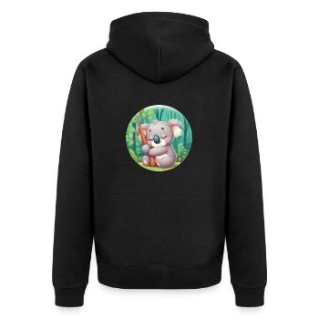 Koala heureux Koala Ours Koala - Veste à capuche bio Premium Unisexe - noir - Dos - Nico (187cm)