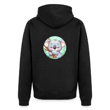 Koala heureux Koala Ours Koala - Veste à capuche bio Premium Unisexe - noir - Dos - Nico (187cm)
