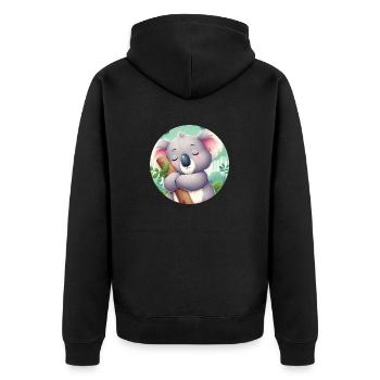 Koala heureux Koala Ours Koala - Veste à capuche bio Premium Unisexe - noir - Dos - Nico (187cm)